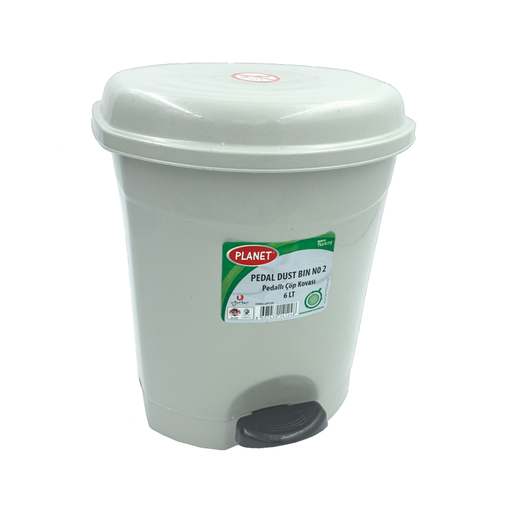 Контейнер для сміття Planet Household №2 з педаллю сірий 6 л (10338) - изображение 1