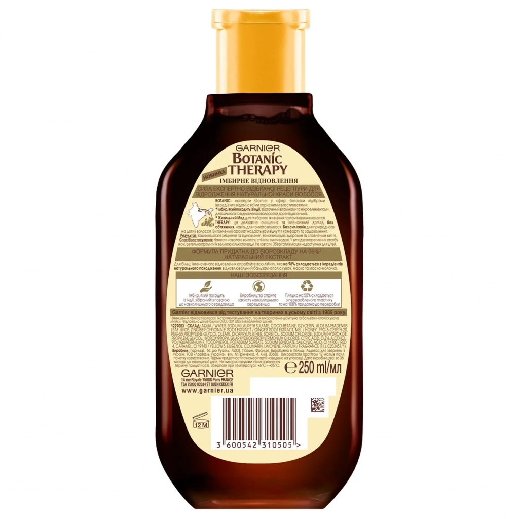Шампунь Garnier Botanic Therapy Імбирне Відновлення 250 мл (3600542310505) - зображення 2