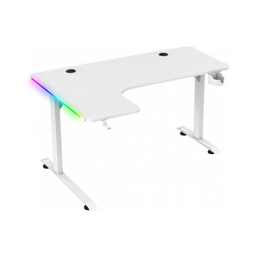 Комп'ютерний стіл GT Racer T-1217 White (T-1217 (160x60-100x73) White) - зображення 1