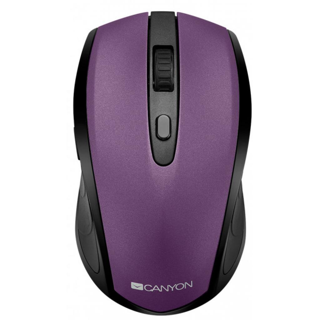 Мишка Canyon CNS-CMSW08V Wireless Black/Purple - зображення 2