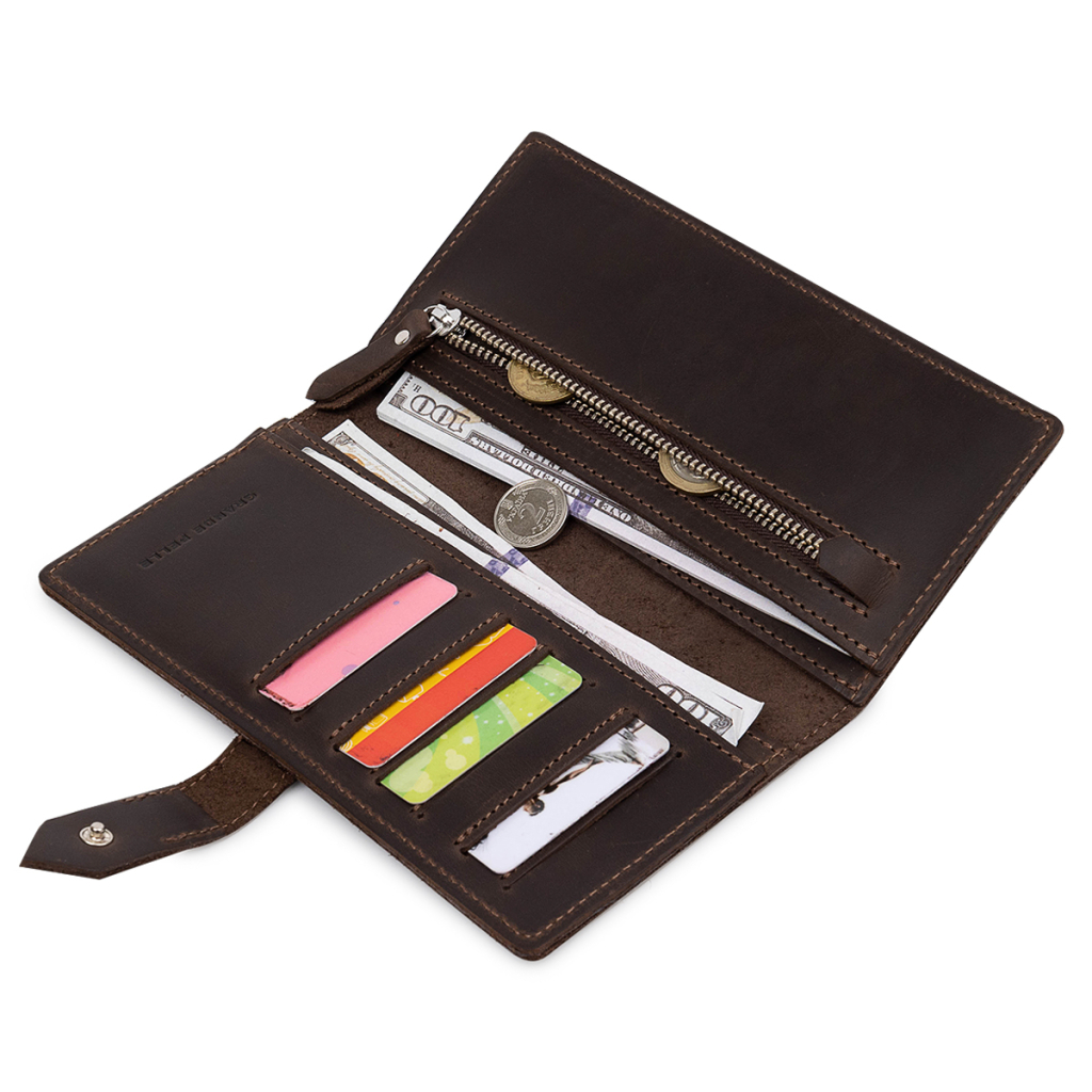 Портмоне Grande Pelle Шкіряне Коричневе (11515) - зображення 6