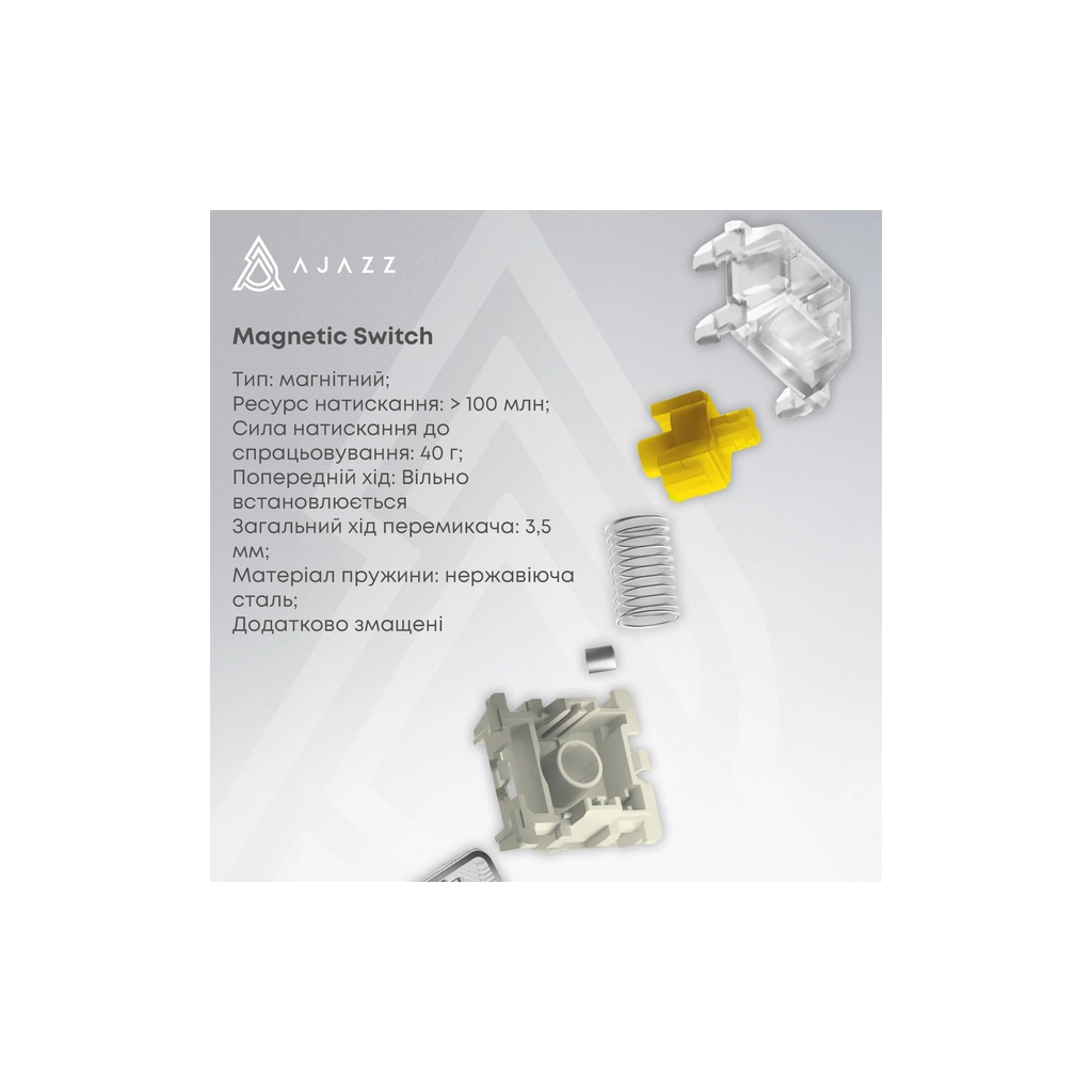 Клавіатура Ajazz AK680 MAX Magnetic Switch RGB USB White (AK680-WM-W-A) - зображення 3
