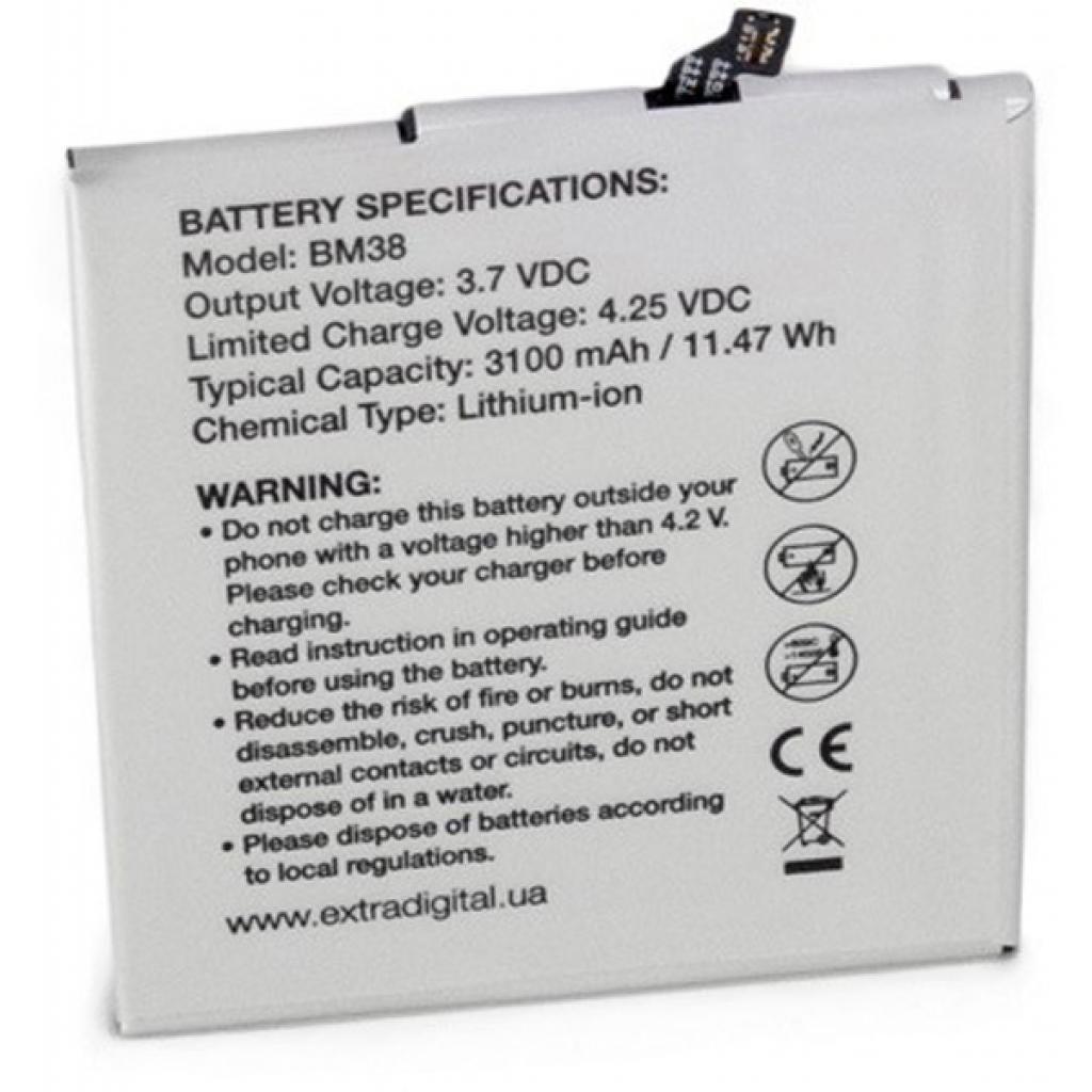 Акумуляторна батарея Extradigital Xiaomi Mi4s (BM38) 3100 mAh (BMX6450) - зображення 2