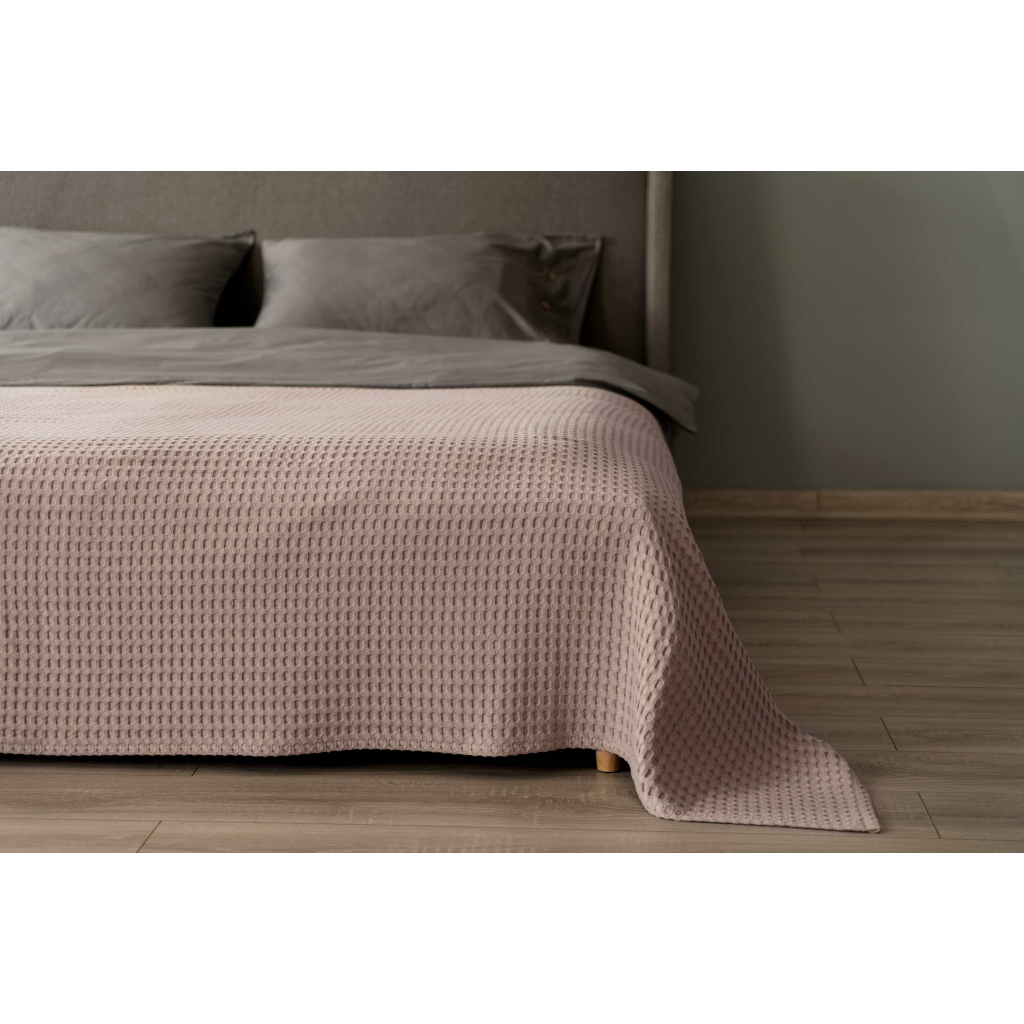 Плед Ardesto Pique 100% бежевий бавовна 220х230 см (ART0822PE) - зображення 4