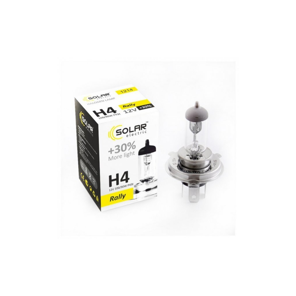 Автолампа SOLAR H4 12V 100/90W P43t-38 Starlight+30 (1214) - зображення 2