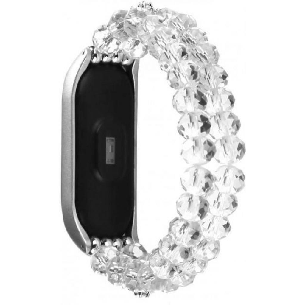Ремінець до фітнес браслета XoKo Decorative для Xiaomi Mi Band 3/4 Silver (XK-XM-NG-Silver) - зображення 2