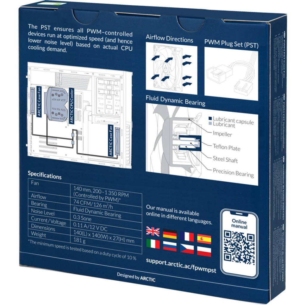 Кулер до корпусу Arctic F14 PWM PST (ACFAN00219A) - зображення 5