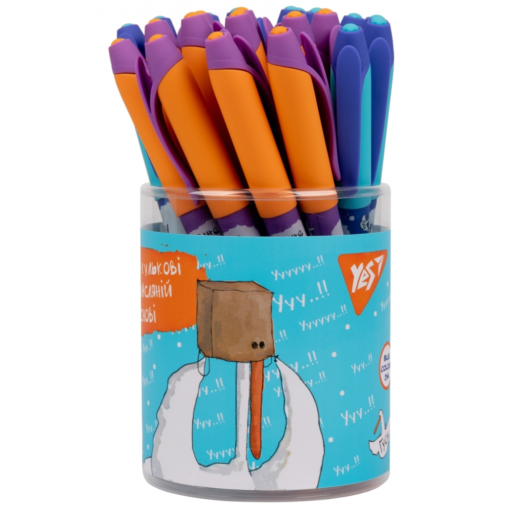 Ручка кулькова Yes Гусь 0,7 мм синя в асортименті (412158) - зображення 3