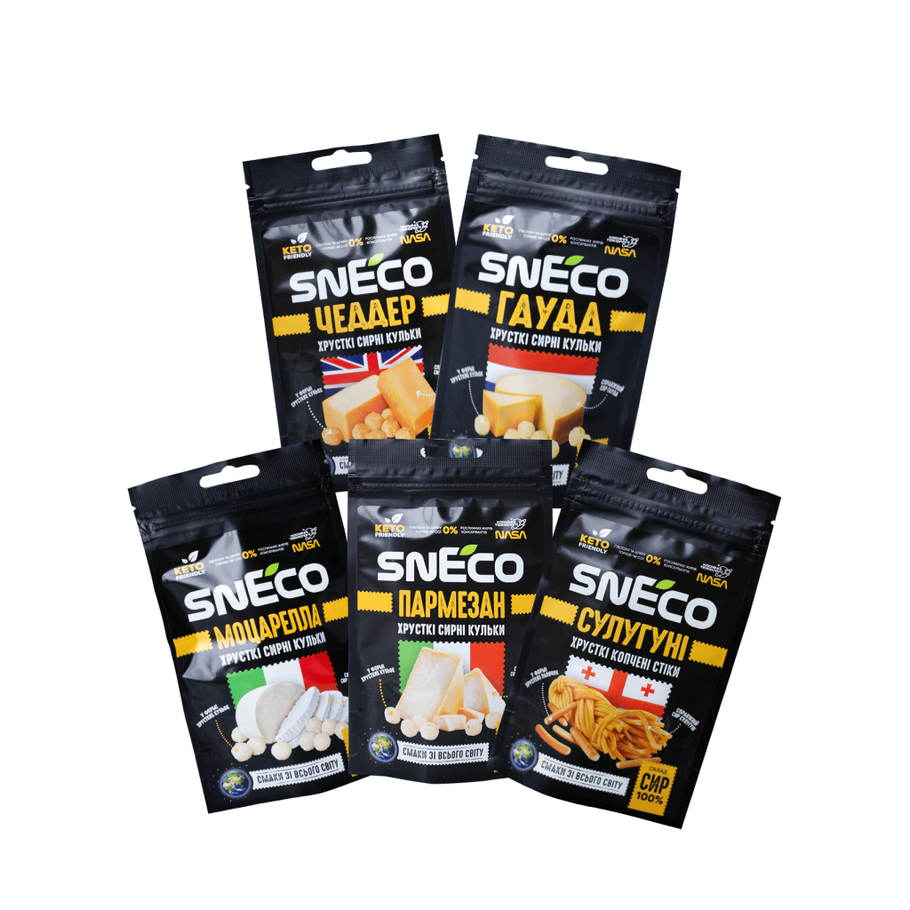 Сир сушений snEco Small 5 упаковок по 14 г (4823095054972) - зображення 1