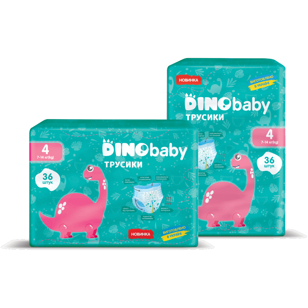 Підгузки Dino Baby Розмір 4 (7-14 кг) 36 шт (4823098413950) - зображення 2