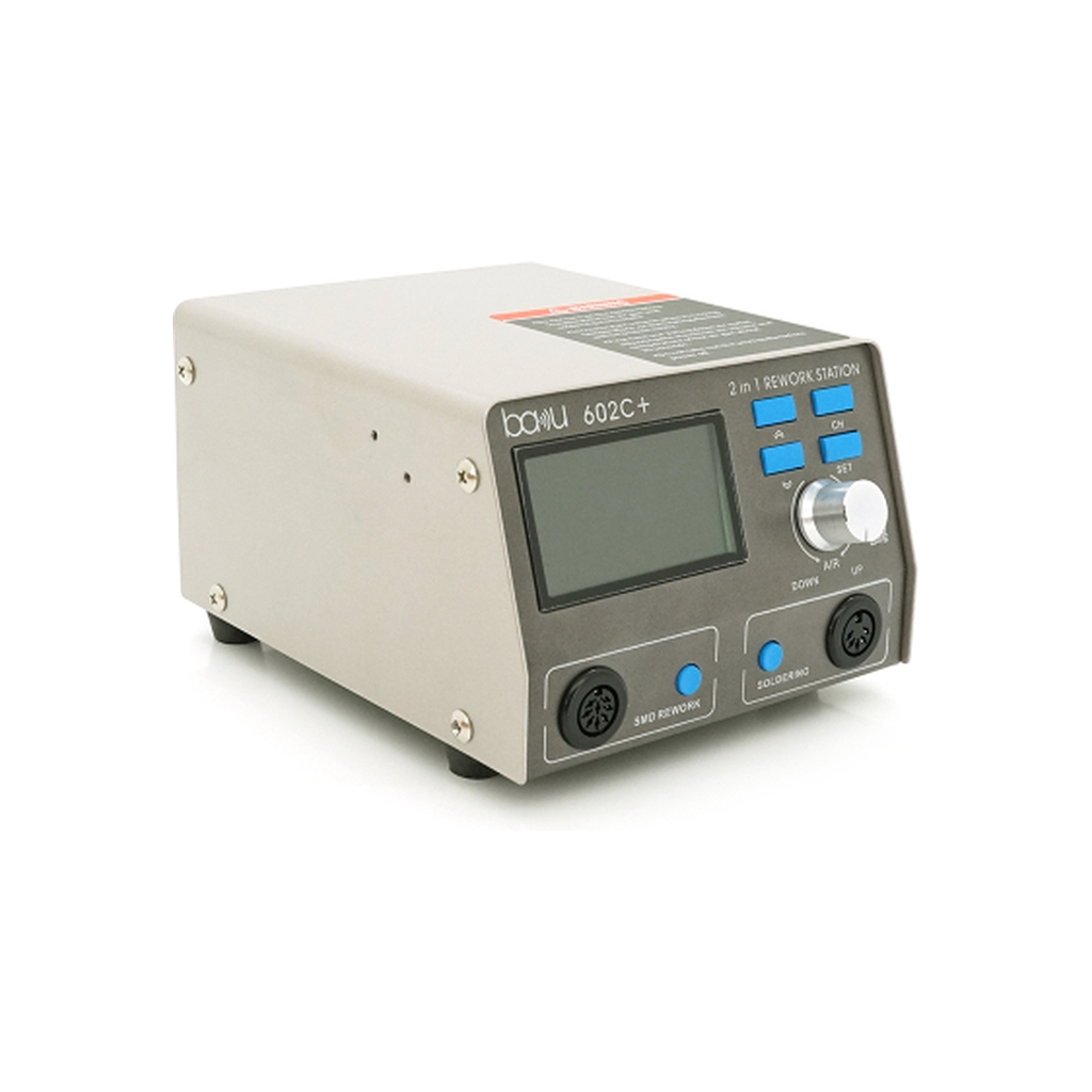 Паяльна станція Bakku BA-602C+ фен, паяльник, цифрова індикація, DC: 220V, 4A, 750W (BA-602C+) - picture 4