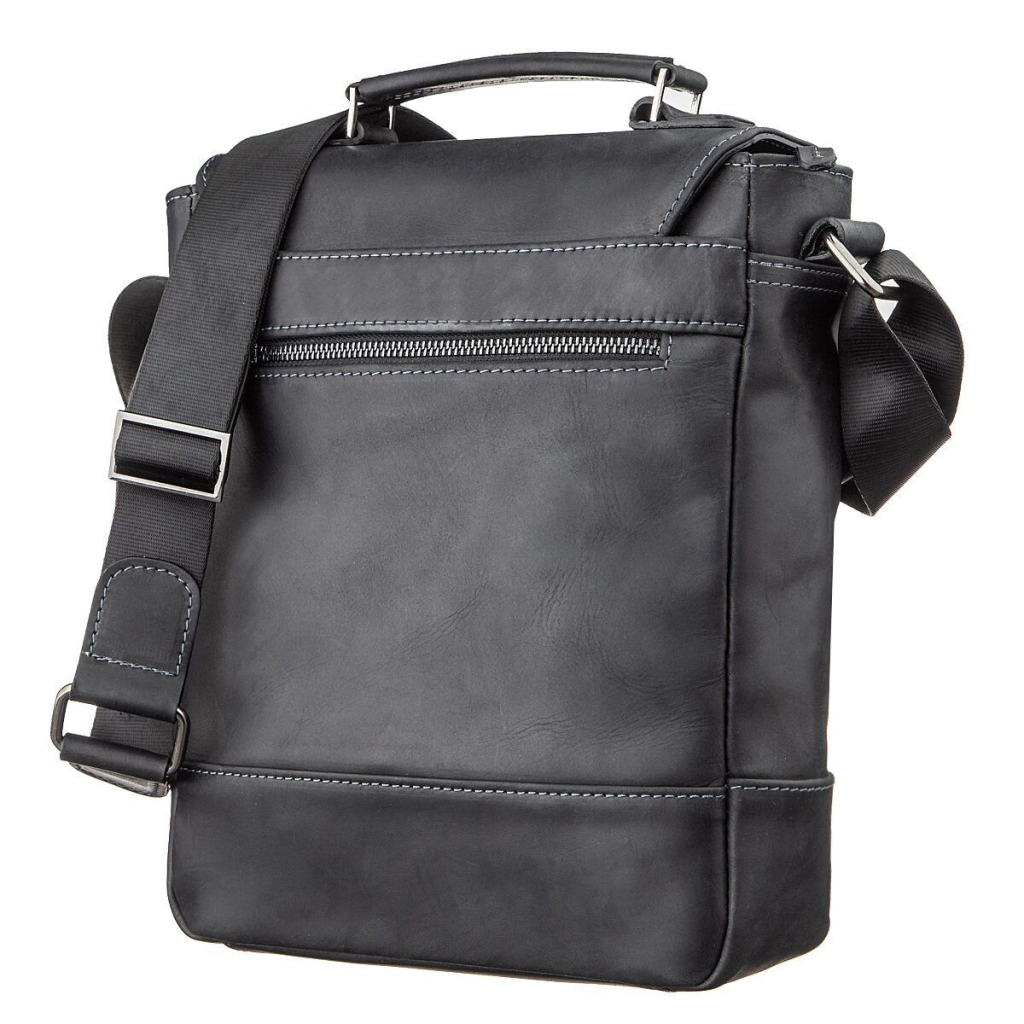 Сумка Shvigel З вінтажної шкіри Чорна (11137) - зображення 2