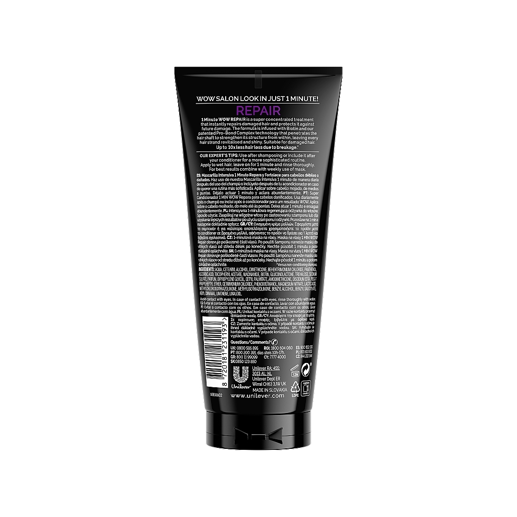 Кондиціонер для волосся Tresemme 1 Minute Wow! Відновлювальний 170 мл (8720181231193) - зображення 2