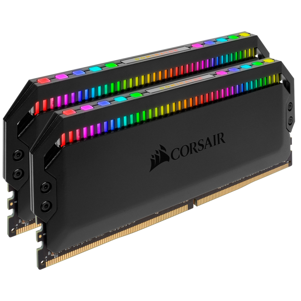 Модуль пам'яті для комп'ютера DDR4 32GB (2x16GB) 3200 MHz Dominator Platinum RGB Black Corsair (CMT32GX4M2C3200C16) - зображення 1