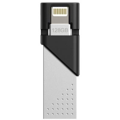 USB флеш накопичувач Silicon Power 128GB Z50 Silver USB 3.0/Lightning (SP128GBLU3Z50V1S) - зображення 4