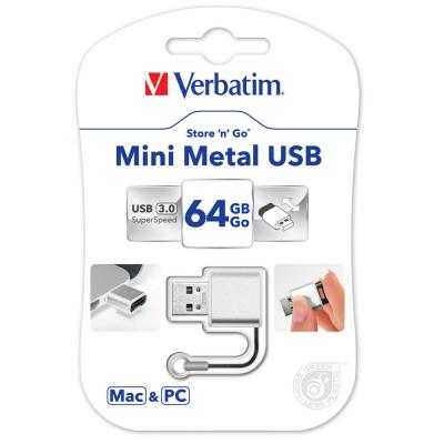 USB флеш накопичувач Verbatim 64GB Mini Metal USB 3.0 (49841) - зображення 5