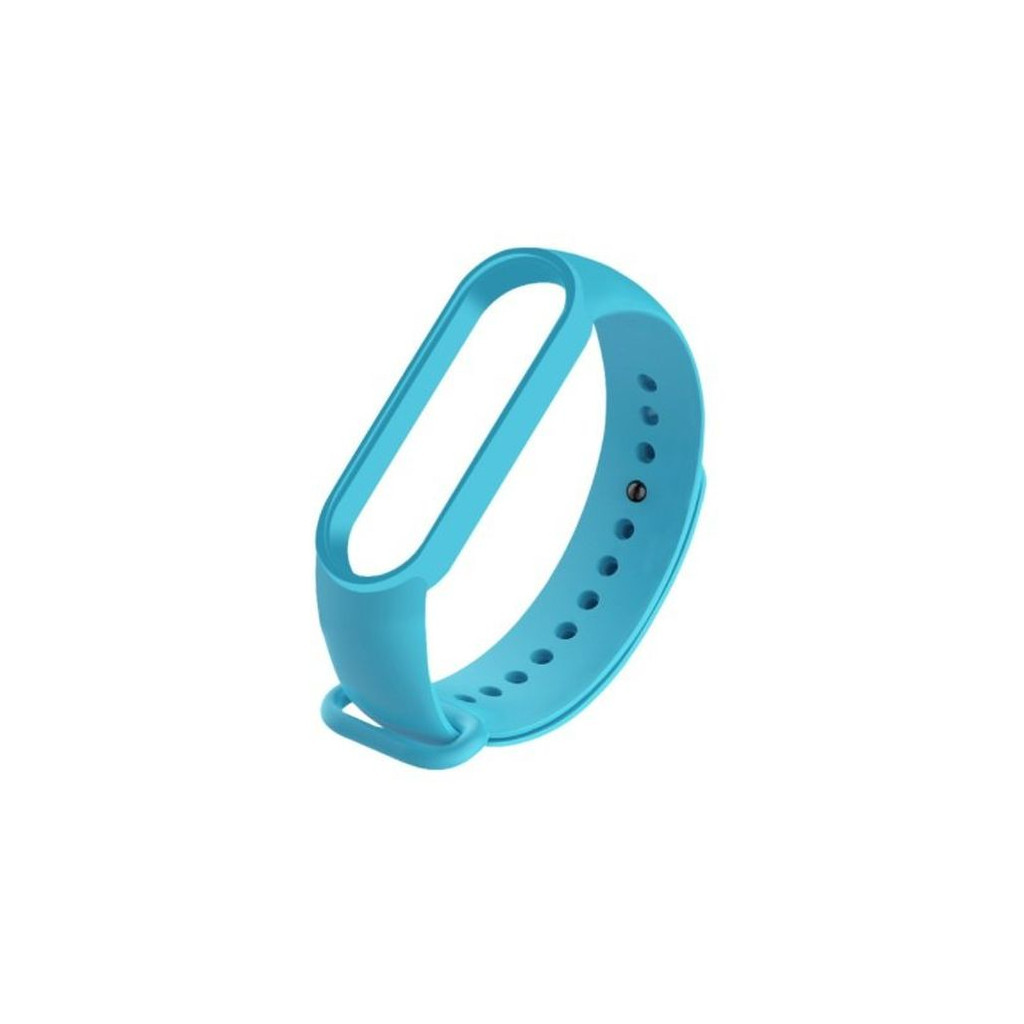 Ремінець до фітнес браслета BeCover Silicone для Xiaomi Mi Smart Band 5/6/7 Light Blue (707653) - зображення 2