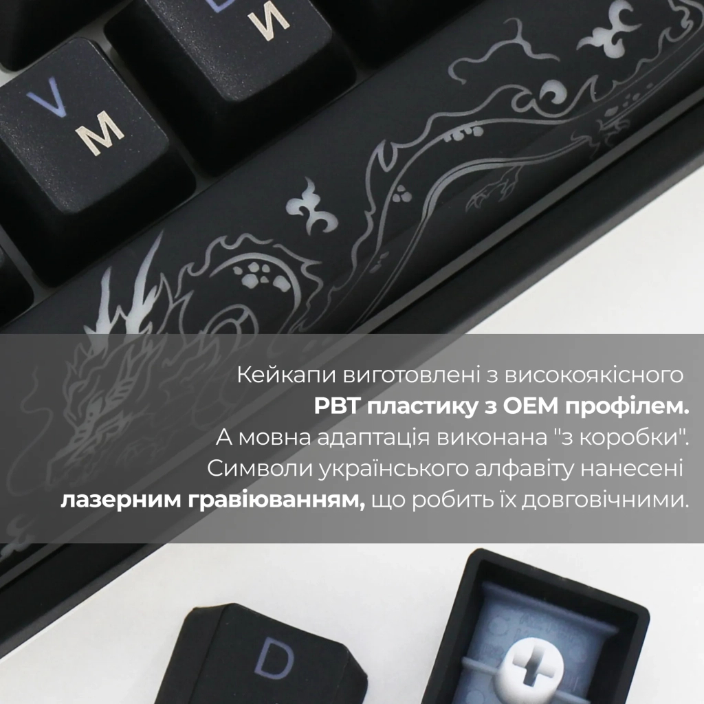 Клавіатура Ducky One 3 Mini Cherry MX Brown RGB UA USB Black (DKON2161ST-BUAPXCLAWSC1) - зображення 8
