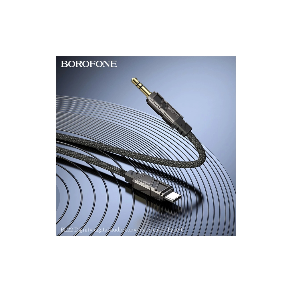 Кабель мультимедійний USB-C to 3.5mm M 1.0m black BOROFONE (6941991117763) - изображение 7