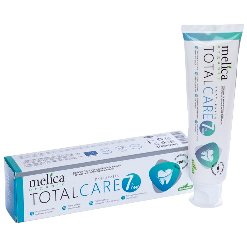 Зубна паста Melica Organic Total 7 Комплексний догляд 100 мл (4770416003594) - зображення 1
