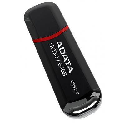 USB флеш накопичувач ADATA 64GB UV150 Black USB 3.0 (AUV150-64G-RBK) - зображення 2
