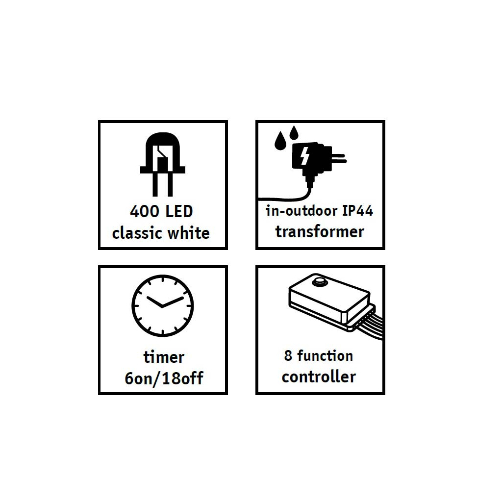 Гірлянда Luca Lighting кластер срібна струна, 15 м, теплий білий (8718861852677) - зображення 4