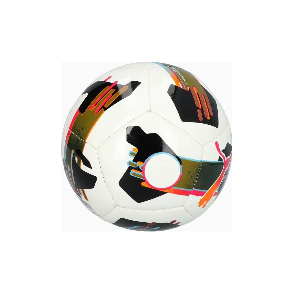 М'яч футбольний Puma Orbita 7 MS Mini 084336-01 білий, чорний, помаранчевий 1 (4067981495184) - зображення 2