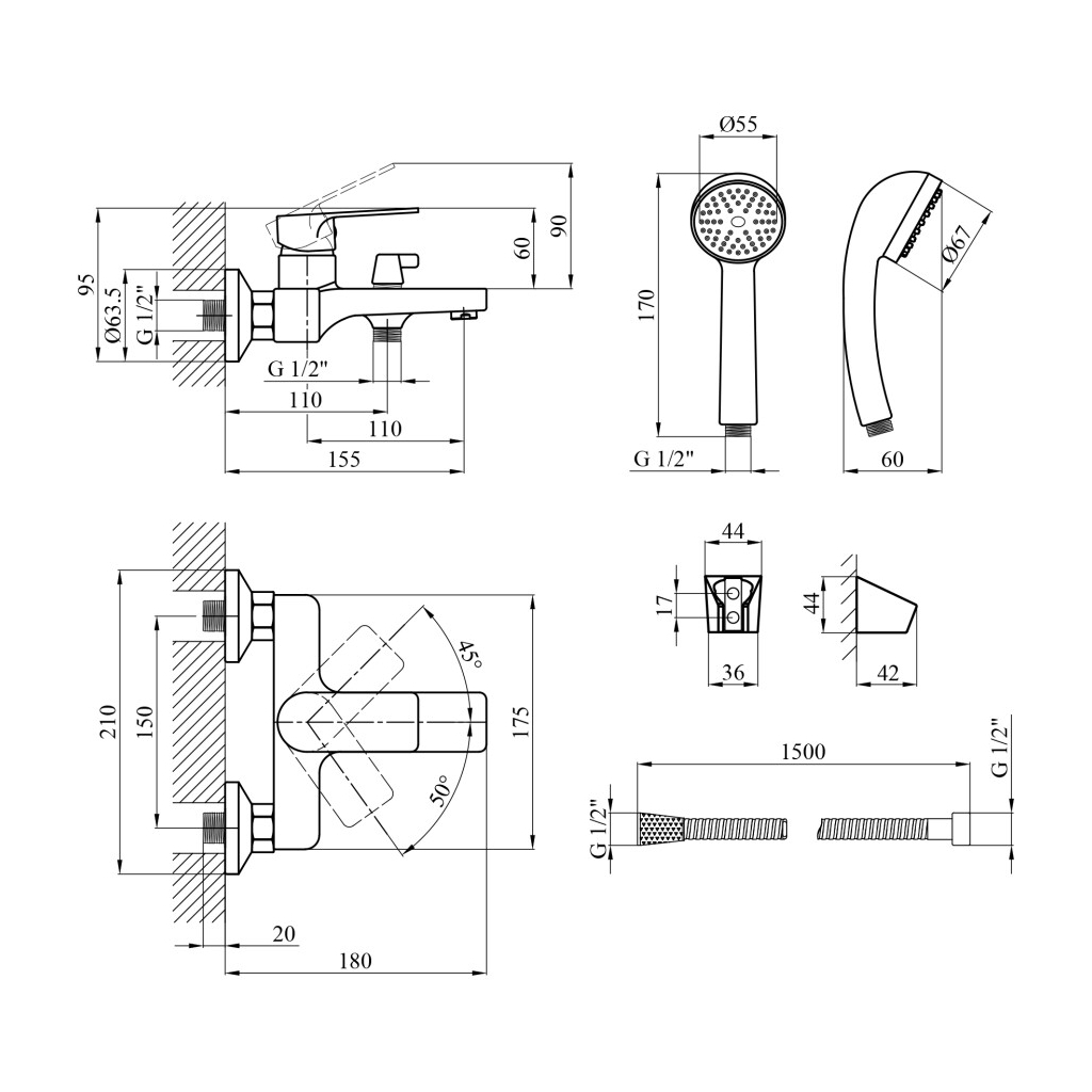 Змішувач Agua Merida-C060 (CV035427) - зображення 8
