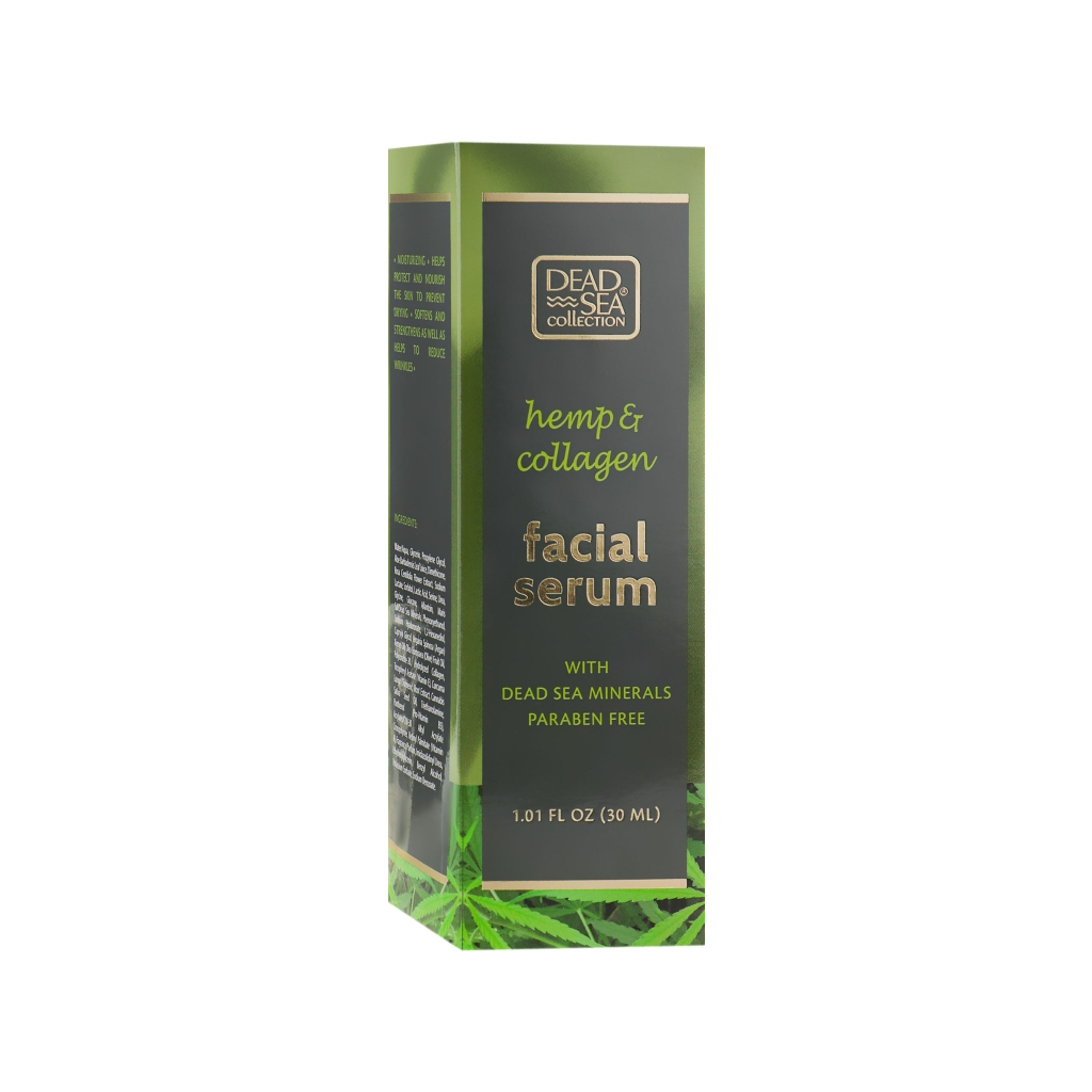 Сироватка для обличчя Dead Sea Collection з екстрактом коноплі, колагеном та мін. Мертвого моря 30 мл (7290102259724) - изображение 3