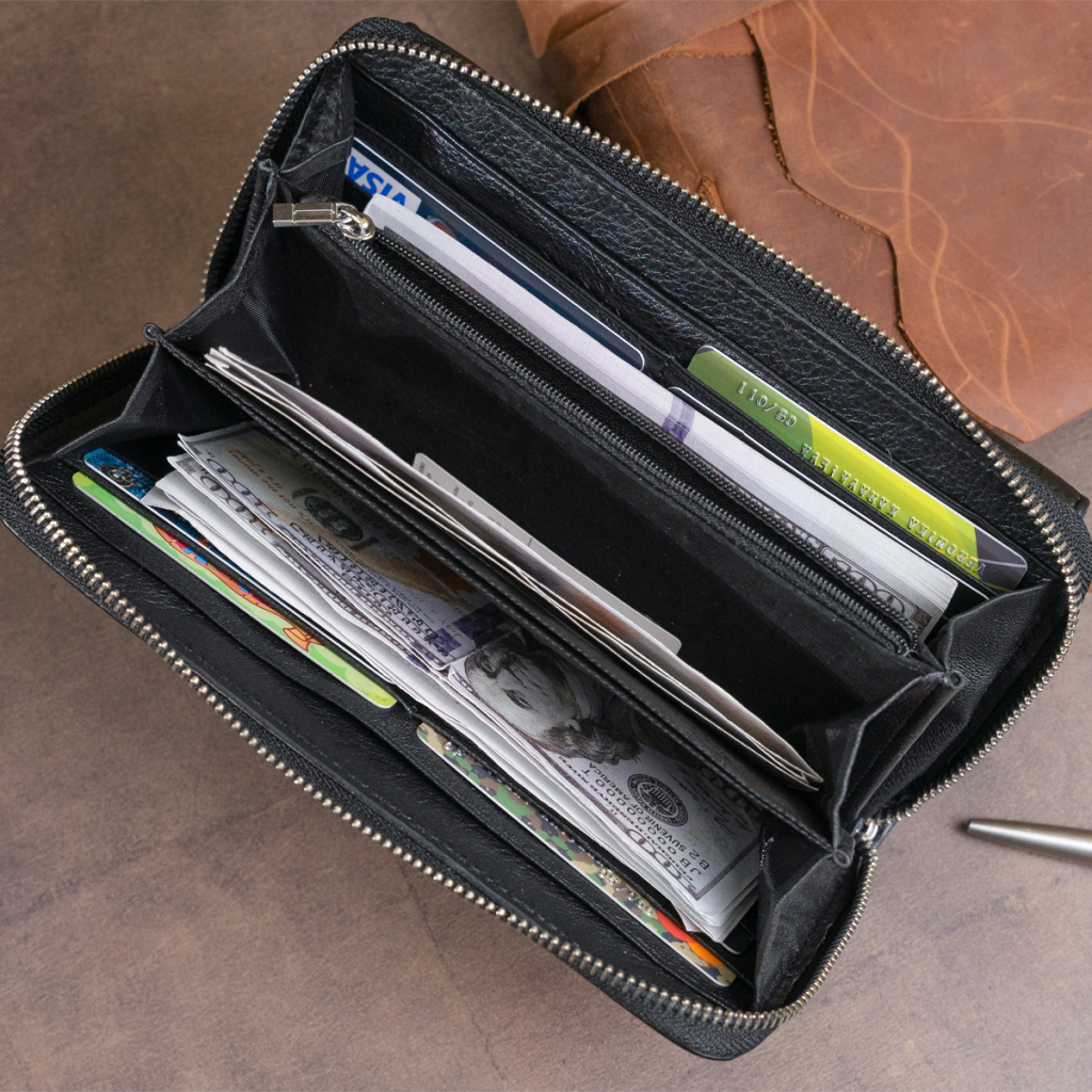 Гаманець ST Leather Шкіряний Чорний (19292) - изображение 10