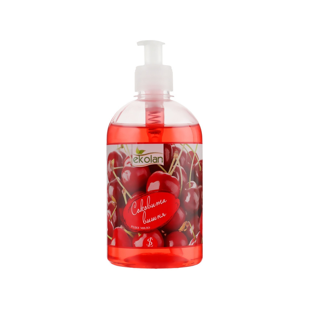 Рідке мило Ekolan Соковита вишня 500 г (4820217130231) - зображення 1