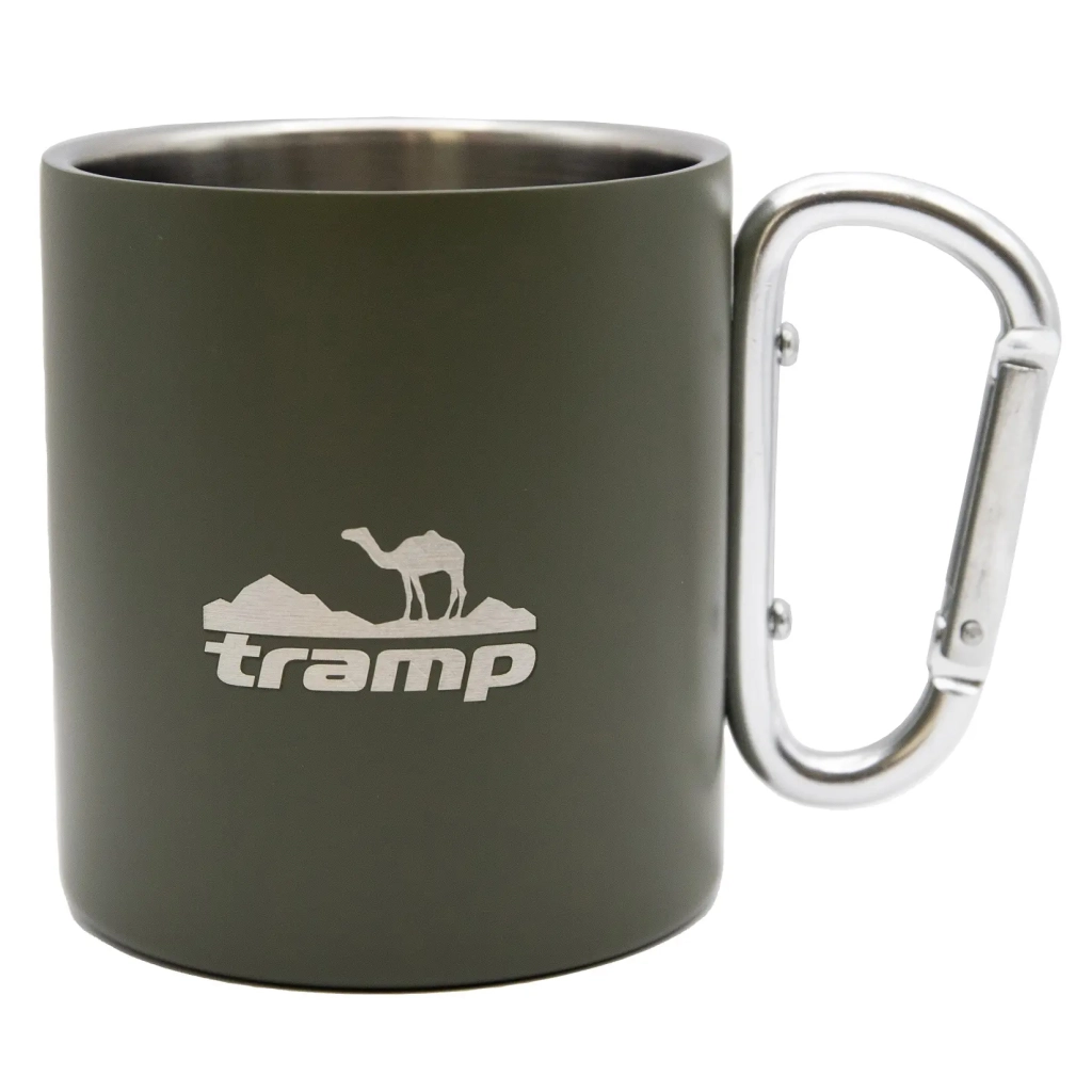Чашка туристична Tramp 350 мл з карабіном Olive (UTRC-122-olive) - зображення 1