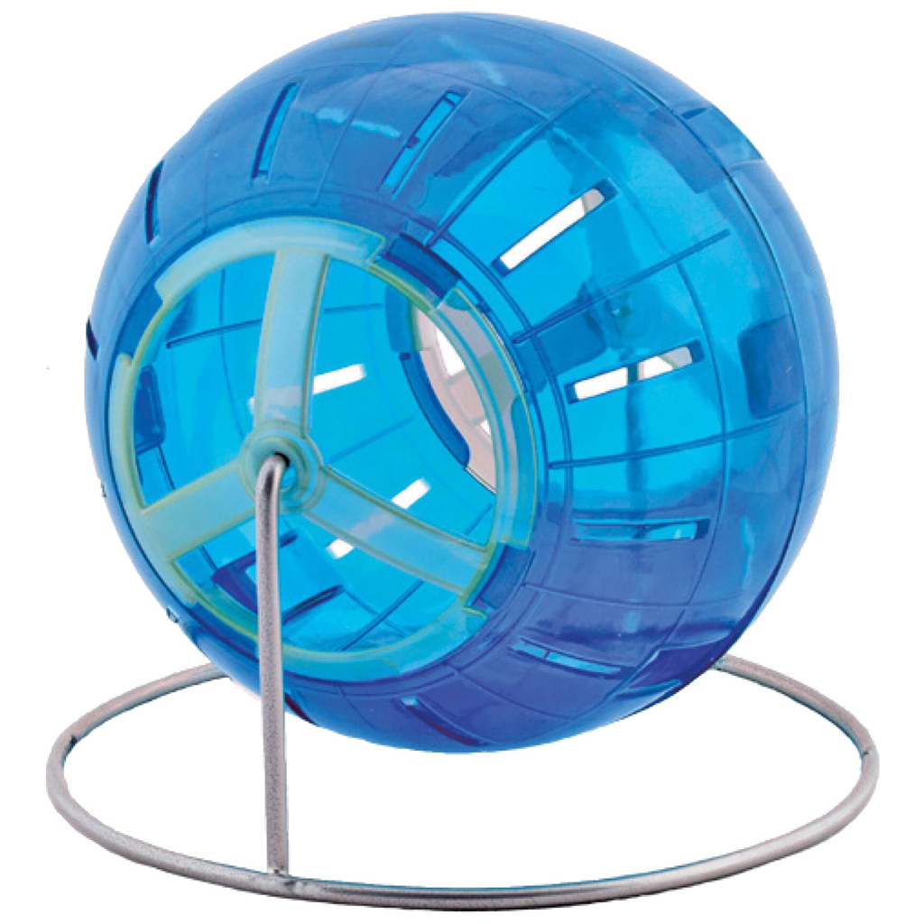Іграшка для гризунів Природа Куля бігова на підставці d 13 см синя (4823082402786) - изображение 1