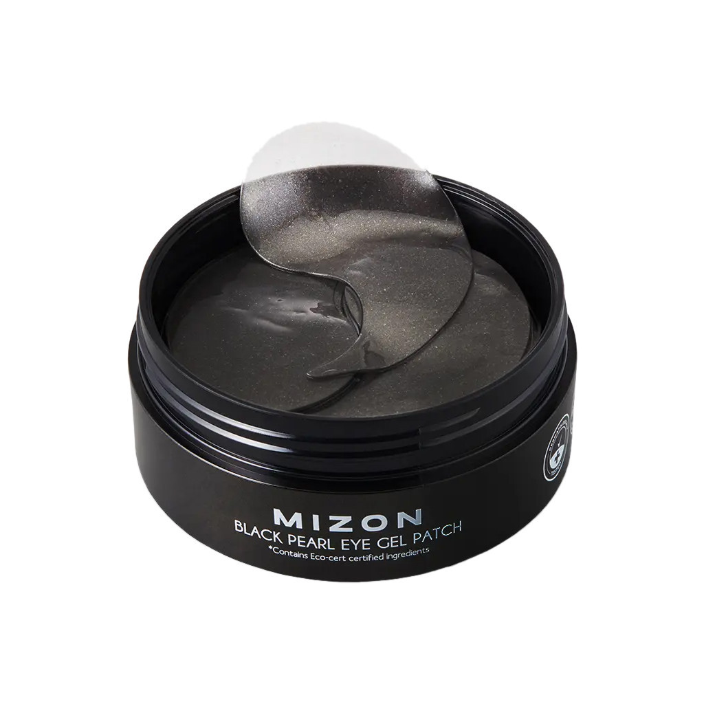 Патчі під очі Mizon Black Pearl Eye Gel Patch Гідрогелеві З екстрактом чорних перлів 60 шт. (8809579273141) - изображение 2