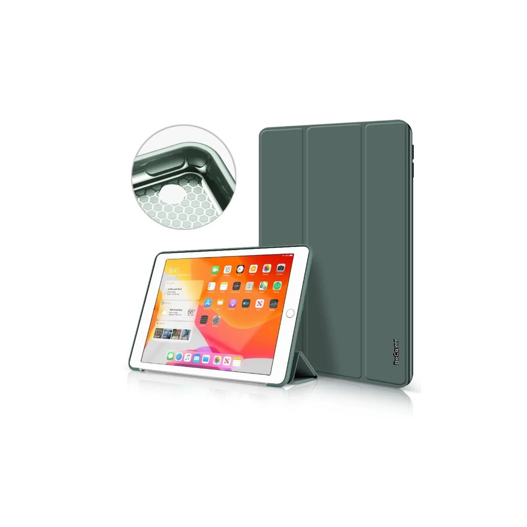 Чохол до планшета BeCover Tri Fold Soft TPU Silicone Apple iPad 10.2 2019/2020/2021 Dark Green (708514) - зображення 2