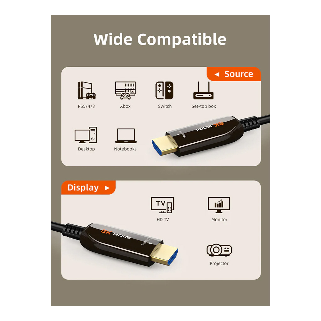 Кабель мультимедійний HDMI to HDMI 30.0m v2.1 AOC Cabletime (CA914050) - изображение 2