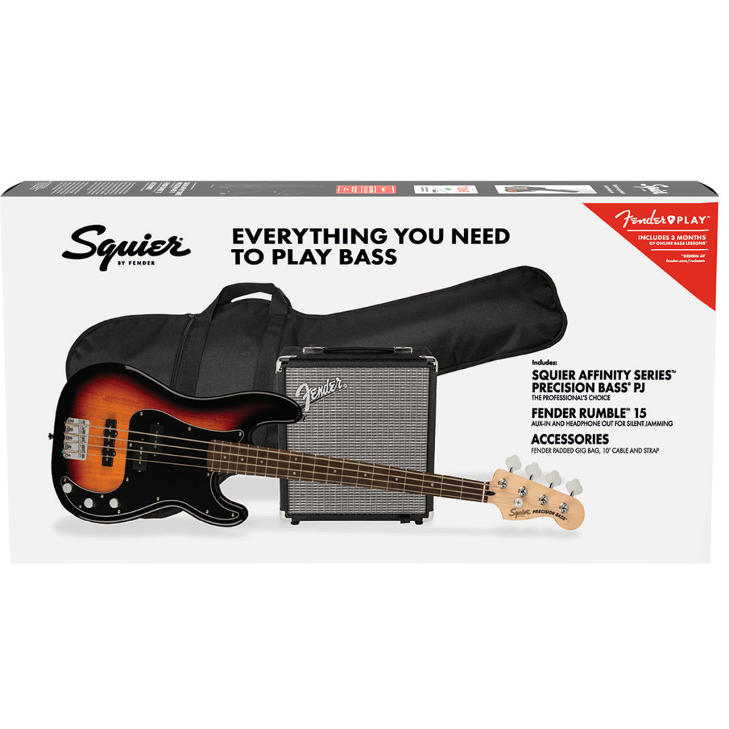 Бас-гітара Squier by Fender Affinity Series Precision Bass PJ Pack 3 Color Sunburst (301693) - зображення 8
