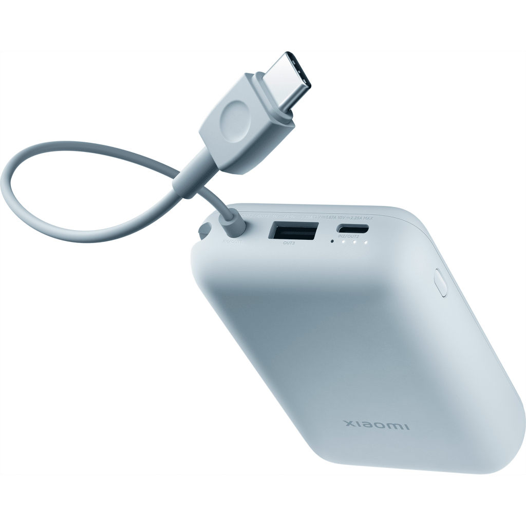 Батарея універсальна Xiaomi 10000mAh 22.5W, Integrated Cable, blue (BHR9073GL) - зображення 4