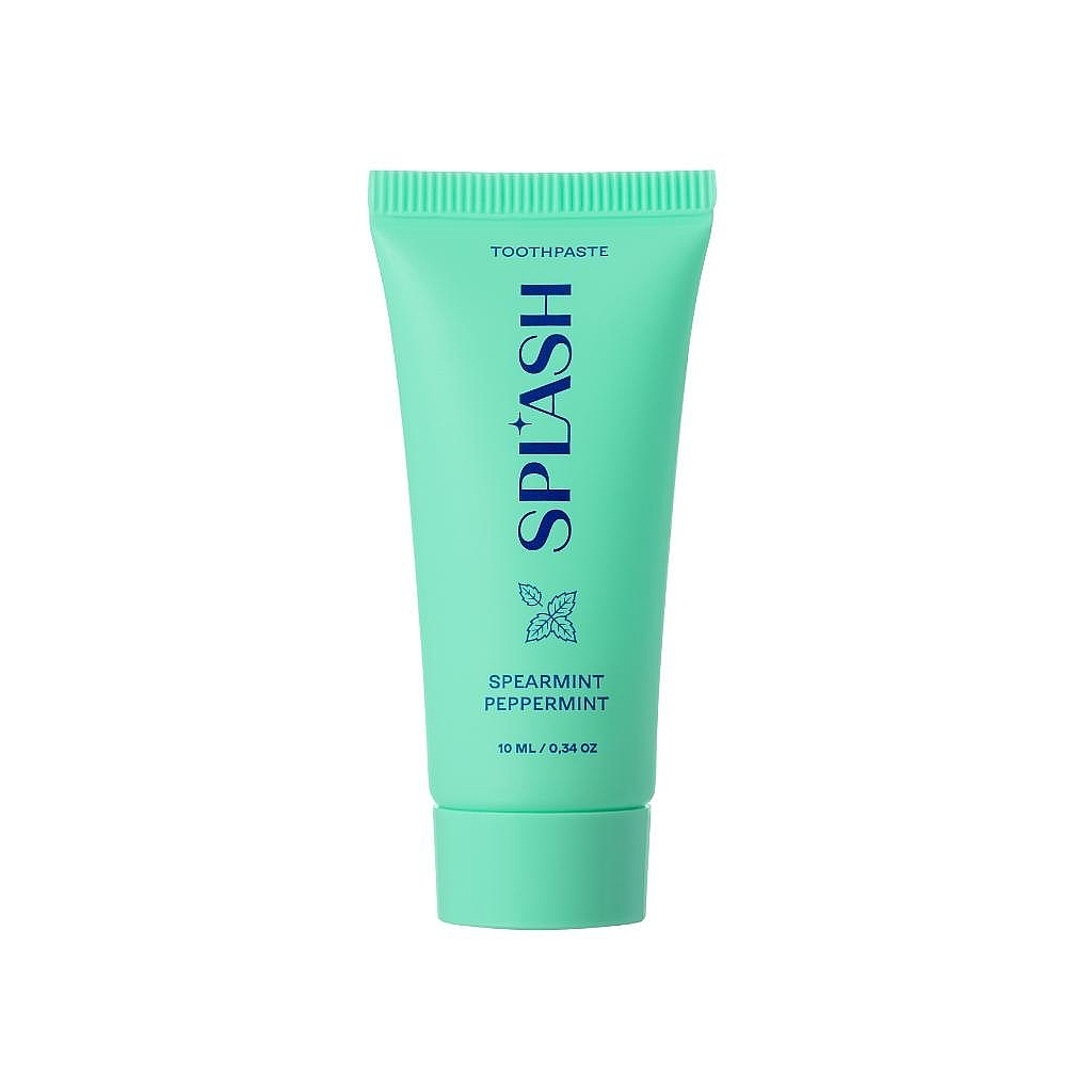 Зубна паста Splash Oral Care Spearmint & Peppermint Освіжальна з відбілювальним ефектом зі смаком м'яти 10 мл (4820266831240) - зображення 1