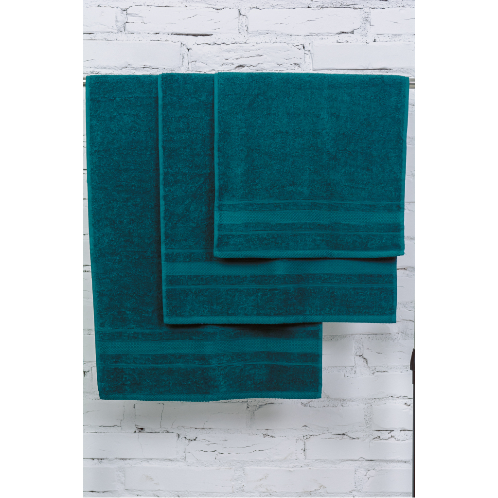 Рушник MirSon набір банних 5074 Elite SoftNess Darkemerald 50х90, 70х140, 100x150 (2200003960945) - зображення 3