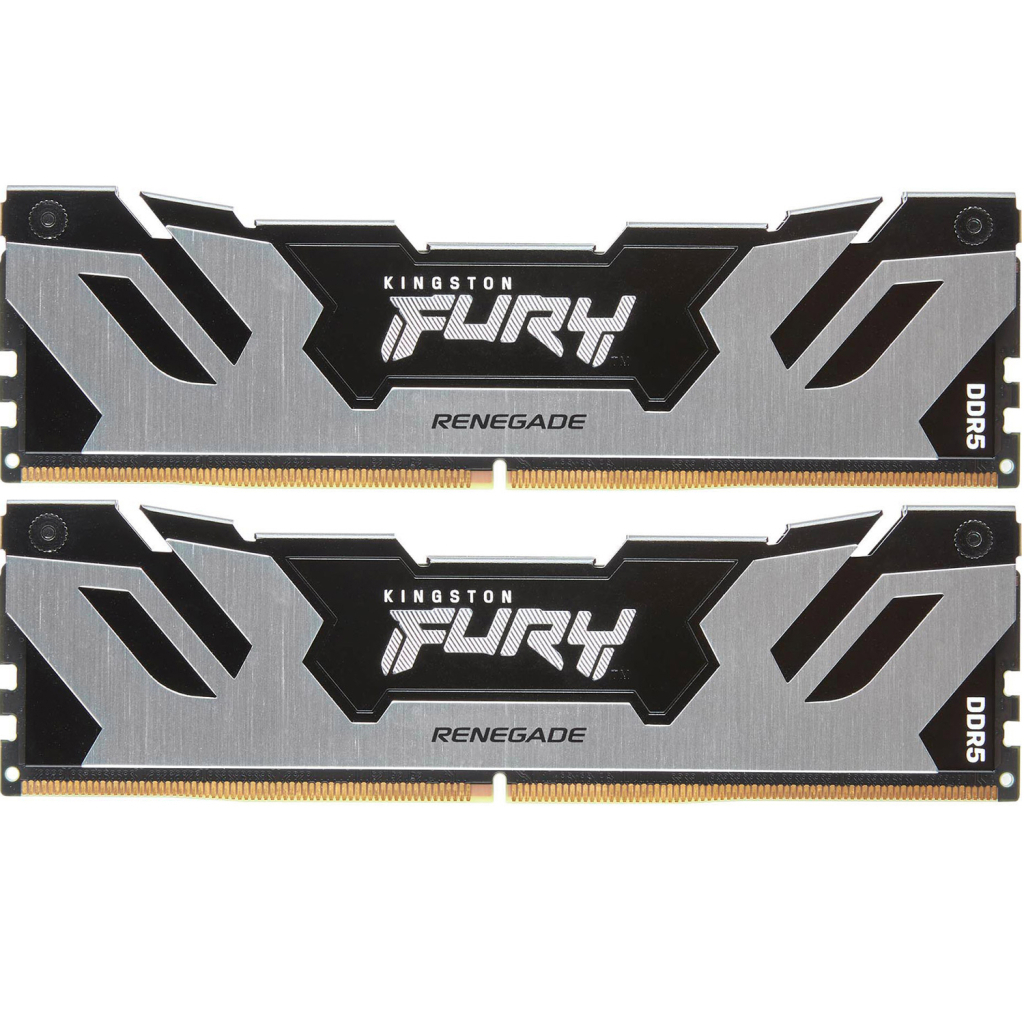 Модуль пам'яті для комп'ютера DDR5 32GB (2x16GB) 7600 MHz Renegade Silver XMP Kingston Fury (ex.HyperX) (KF576C38RSK2-32) - зображення 1