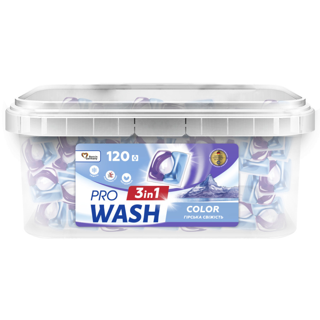 Капсули для прання Pro Wash Гірська свіжість 120 шт. (4262396145239) - зображення 1