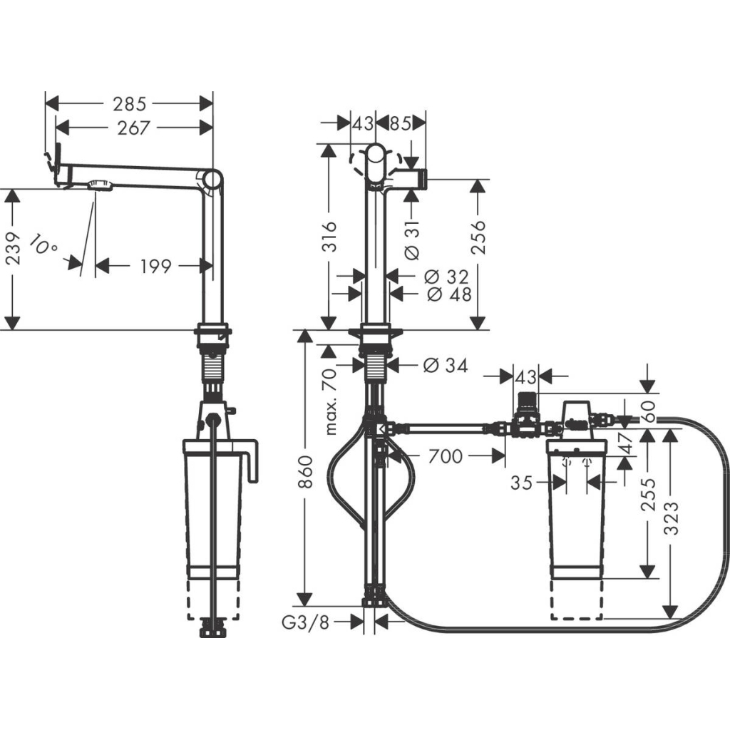 Змішувач Hansgrohe Aqittura M91 (76804670) - зображення 3