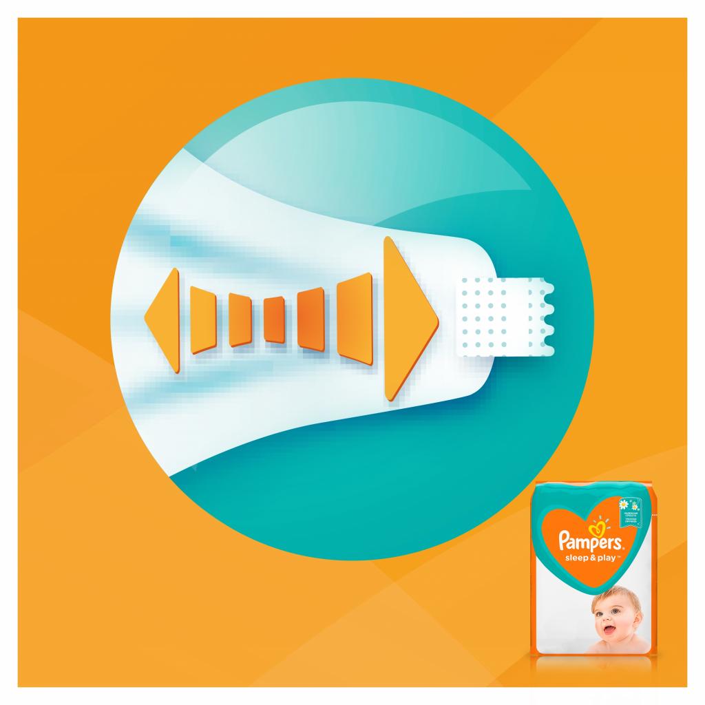 Підгузки Pampers Sleep & Play Midi Розмір 3 (6-10 кг), 78 (8001090669094) - зображення 5