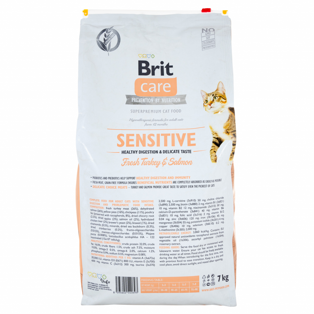 Сухий корм для кішок Brit Care Cat GF Sensitive HDigestion and Delicate Taste 7 кг (8595602540693) - зображення 2