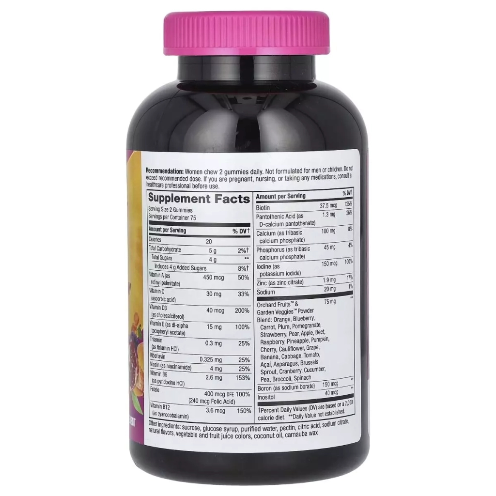 Мультивітамін Nature's Way Мультивітаміни для жінок, смак ягід, Alive! Women's Gummy Multivitam (NWY-14069) - зображення 2