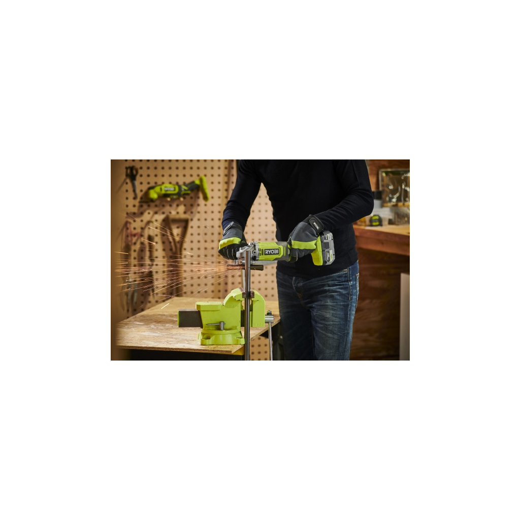 Шліфувальна машина Ryobi ONE+ RAG18125-1C40S 125мм, 18V, 1х4А·год 9000об/хв, сумка (5133005643) - зображення 3
