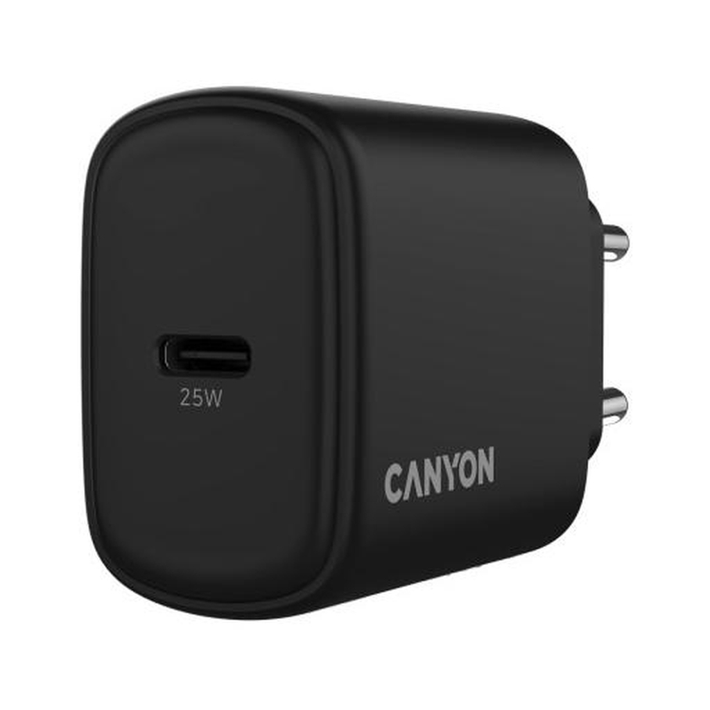 Зарядний пристрій Canyon OnCharge 250 25W 1xPD EU Black (CNE-CHA250-11) - зображення 5