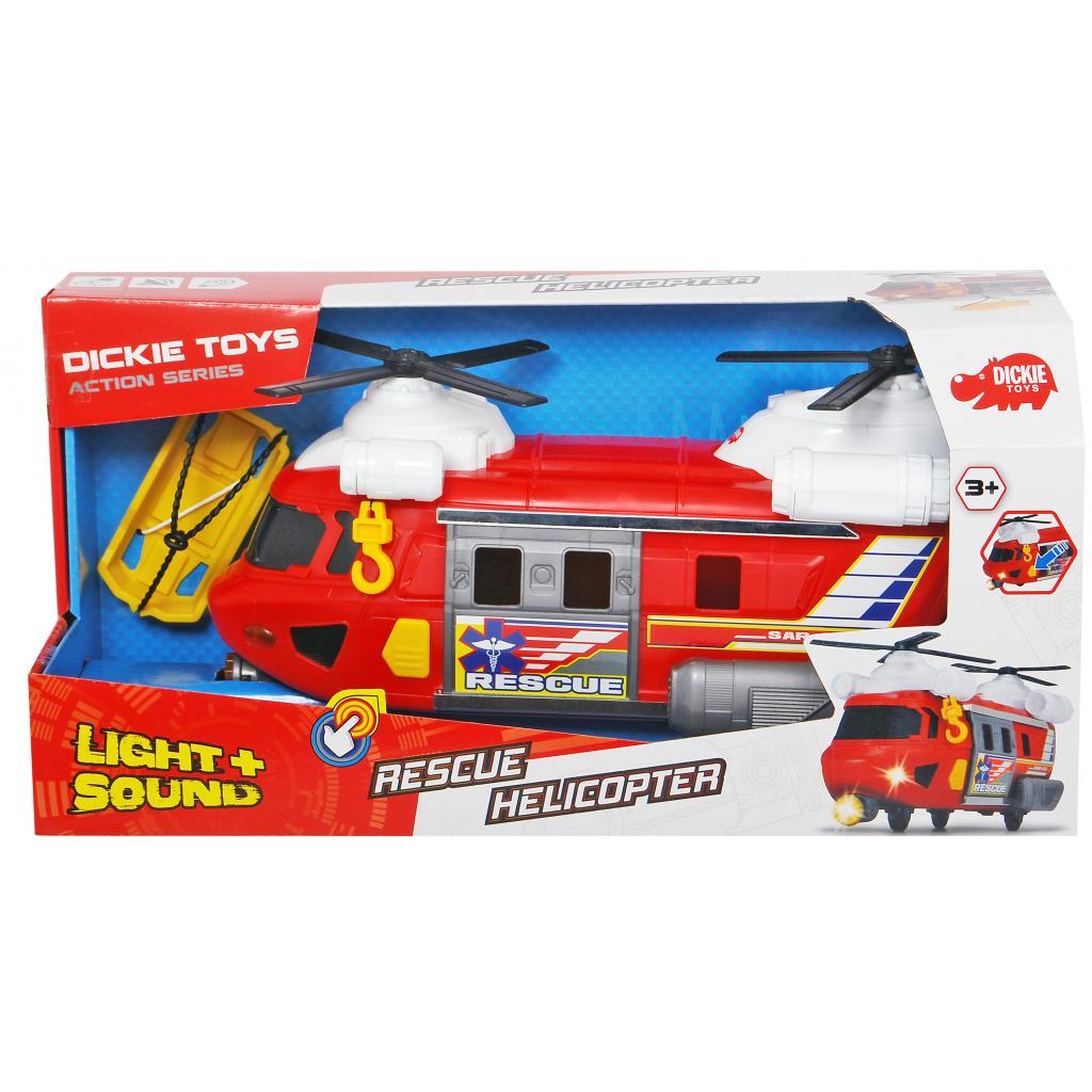 Спецтехніка Dickie Toys Гелікоптер Рятувальна служба з лебідкою, звуком, світловим е (3306009) - зображення 4