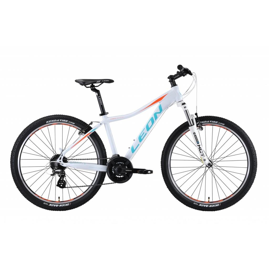 Велосипед Leon 26" HT-LADY AM Vbr рама-18" 2019 біло-блакитний з помаранчевим (OPS-LN-26-045) - зображення 1